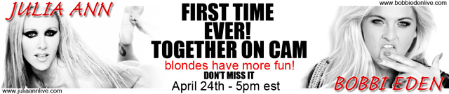 Julia Ann & Bobbi Eden first time together on cam live event today!