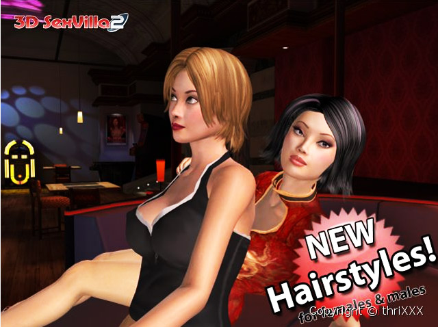 3D SexVilla2 new hairstyles.