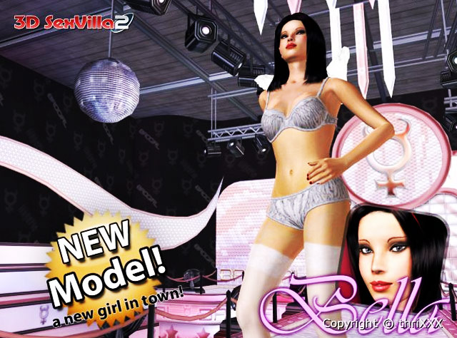 New model Bella 3D video porn games.