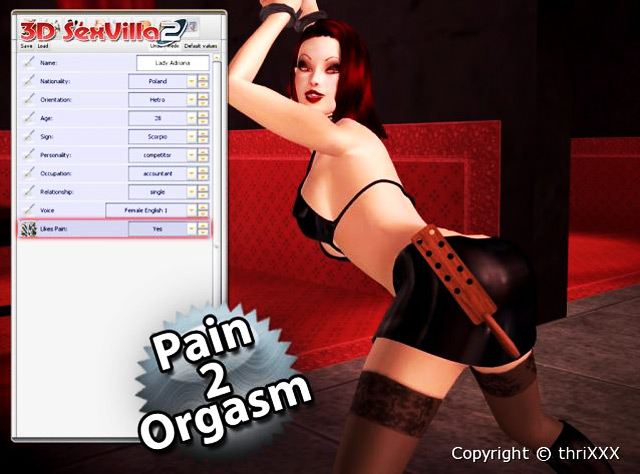  Pain 2 Orgasm 3d sex video game feature.