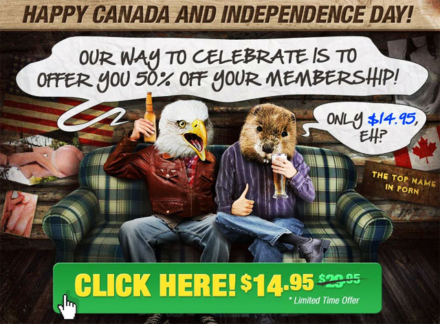 Canada Day & Independence Day porn sale from Evil Angel 50 % Off!