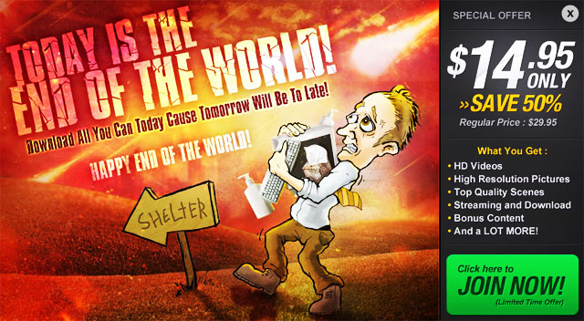 End of the world porn sale Evil Angel sale 50%!