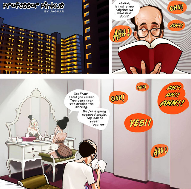 Professor Pinkus adult comic redhead schoolgirl blows teacher in class.