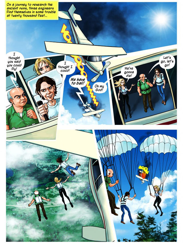 Art of Jaguar comic The Jungle with hot Amazonian sex fiends and crashed captives.