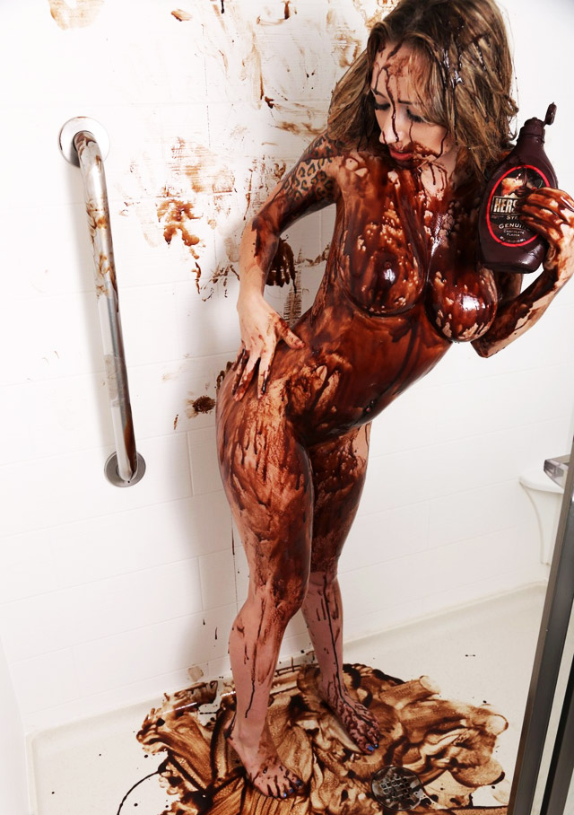 Messy Girl With Chocolate Sex Po