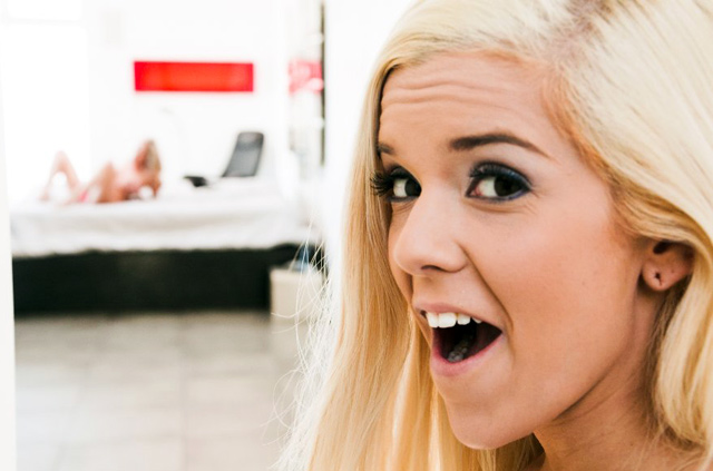 New lesbian porn site Mommy's Girl milf teen girl on girl sex.  Brandi Love & Halle Von in 69 pussy eating.