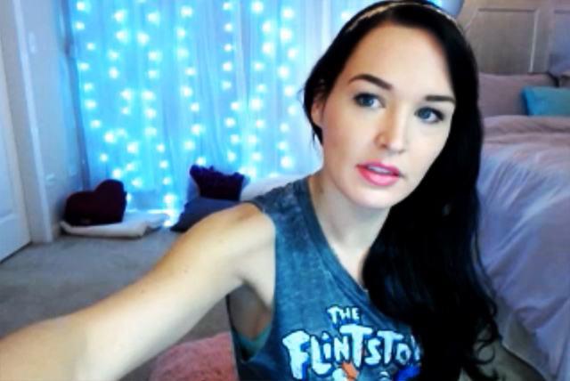 Wake me up to Spanks!  My Free Cams Delilah in rainbow stockings teasing.