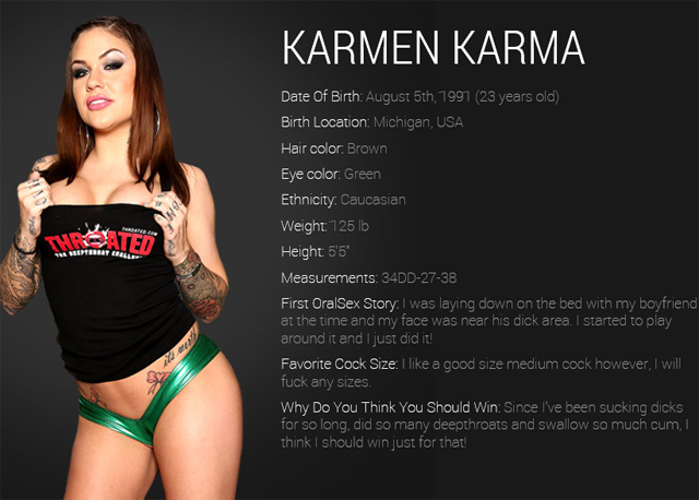 Karmen Karma Deepthroat Challenge Stats