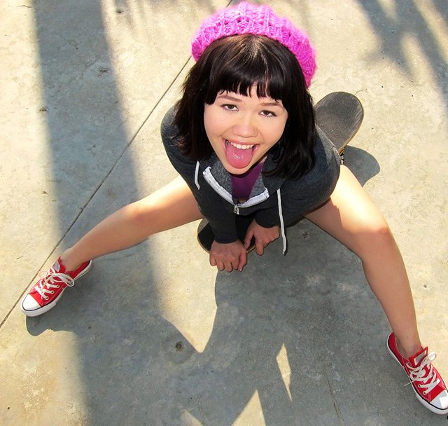 Xhivi Kim petite Asian skater GF hardcore sex.