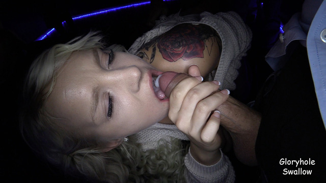 Amateur blonde slut interracial gloryhole 12 cumshots, gangbang & creampie in every hole!