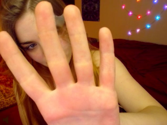 Horny natural cam girl cums hard masturbating on vibrator.