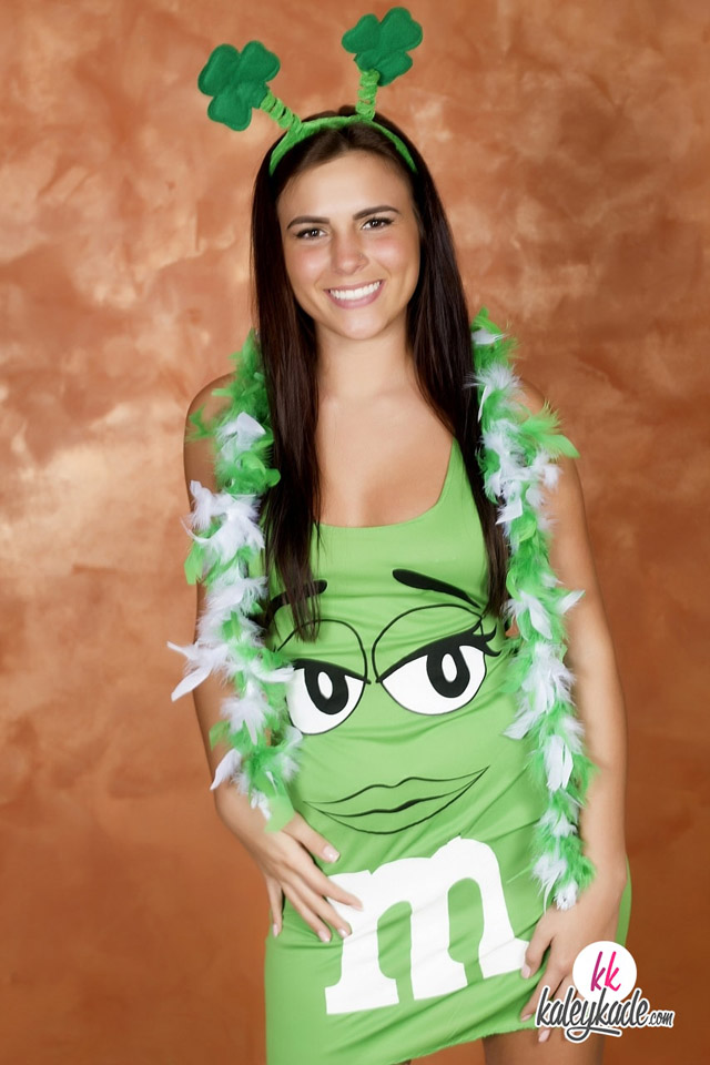 Kaley Kade as the Sexy Green M&M for St. Patrick's Day!