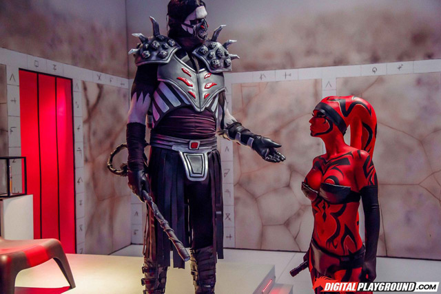 Darth Talon fucked by Darth Krayt porn One Sith xxx parody Star Wars spoof starring Kleio Valentien in lightsaber fight, sex & facial!