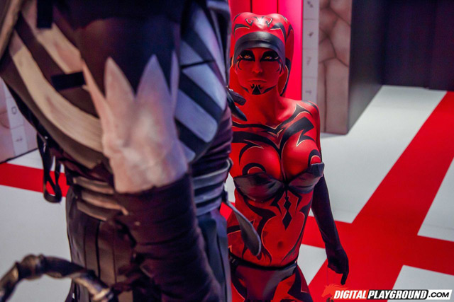 Darth Talon fucked by Darth Krayt porn One Sith xxx parody Star Wars spoof starring Kleio Valentien in lightsaber fight, sex & facial!