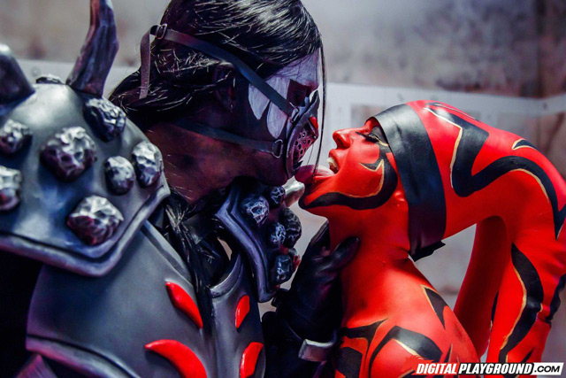 Darth Talon fucked by Darth Krayt porn One Sith xxx parody Star Wars spoof starring Kleio Valentien in lightsaber fight, sex & facial!