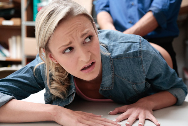 Emma Hix caught shoplifting fucked bt the department officers at the mall for a break.