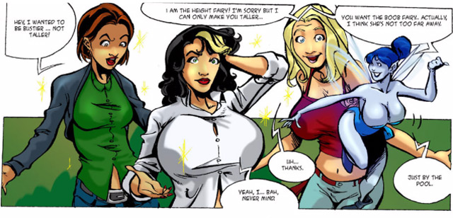 BE Story Club giantess porn comics breast growth fairy magic fairies enhances the bodies of three horny lactating women xxx comix.