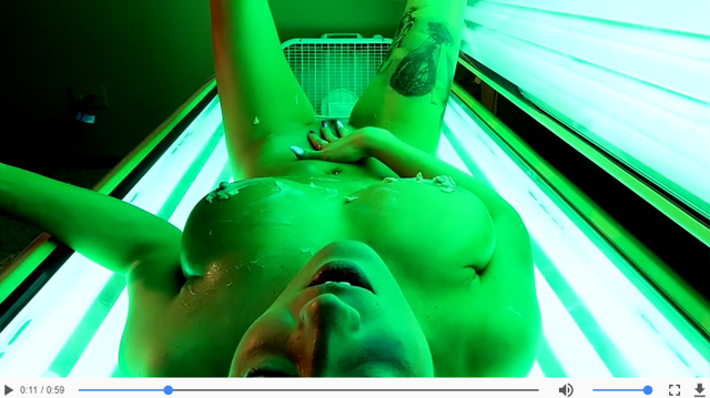 Nikki Sims Tanning Salon Lotion Video