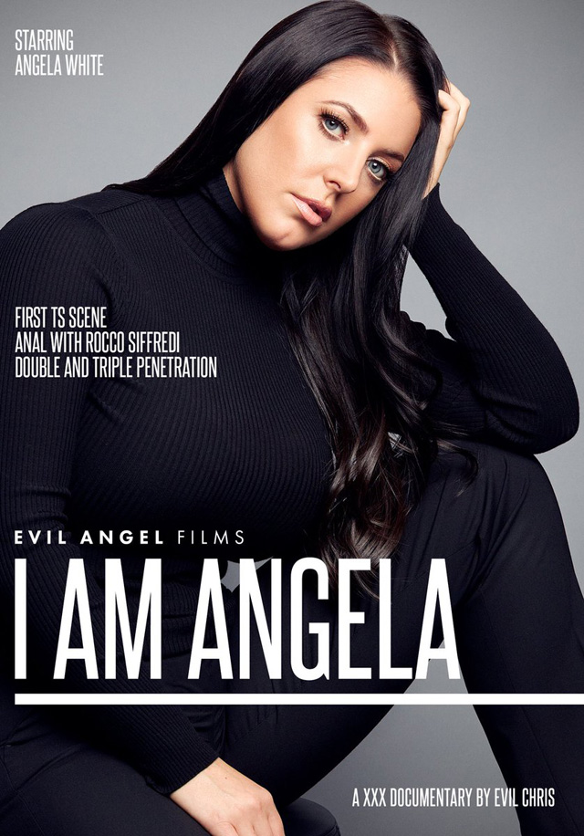I Am Angela a xxx documentary on award winning pornstar Angela White Evil Angel big tit babe DP, first TS scene, double anal foursome.