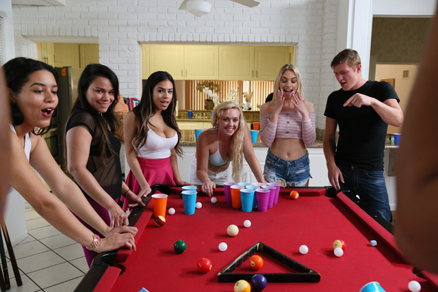 Reality Kings Spring Break college babes pong game threesome Autumn Falls & Khloe Kapri xxx party sex!