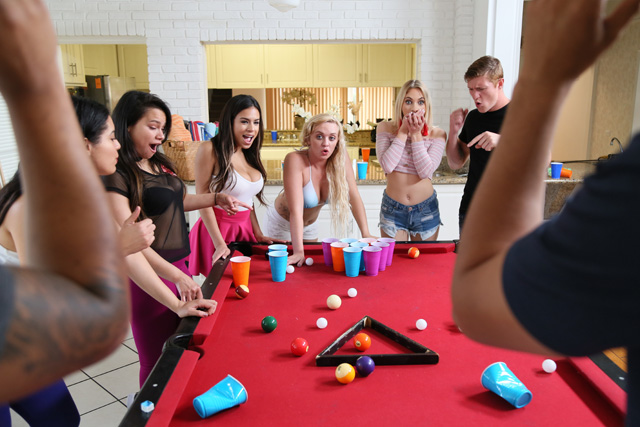 Reality Kings Spring Break college babes pong game threesome Autumn Falls & Khloe Kapri xxx party sex!