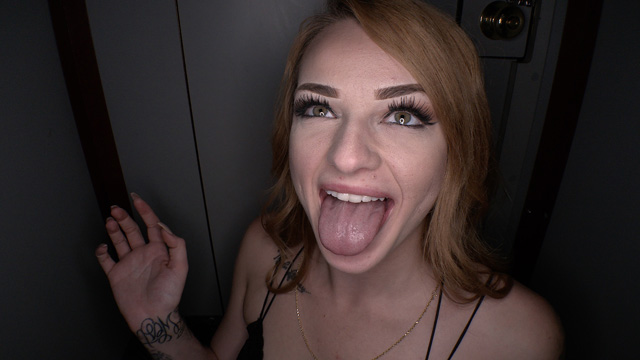 Amateur redhead girl swallows a dozen loads of cum at the gloryhole bbc interracial cumshot slut glory hole blowjobs xxx 4K GloryholeSwallow.