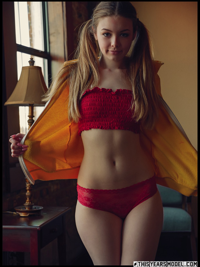 Summer time in the city with teen nude model Lana Lea on the block looking sex nude hottie TYM This Years Model.