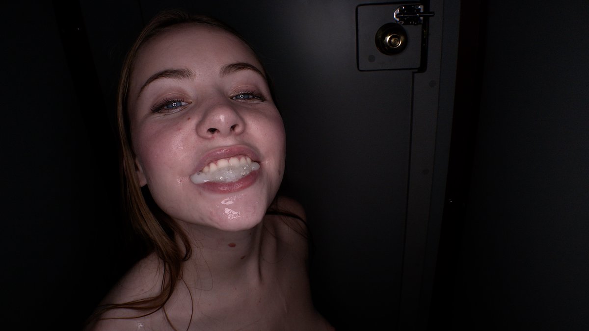 Teen gloryhole slut gobbles cum fucks strangers loves big IR dicks jizz swallow Gloryhole Swallow.