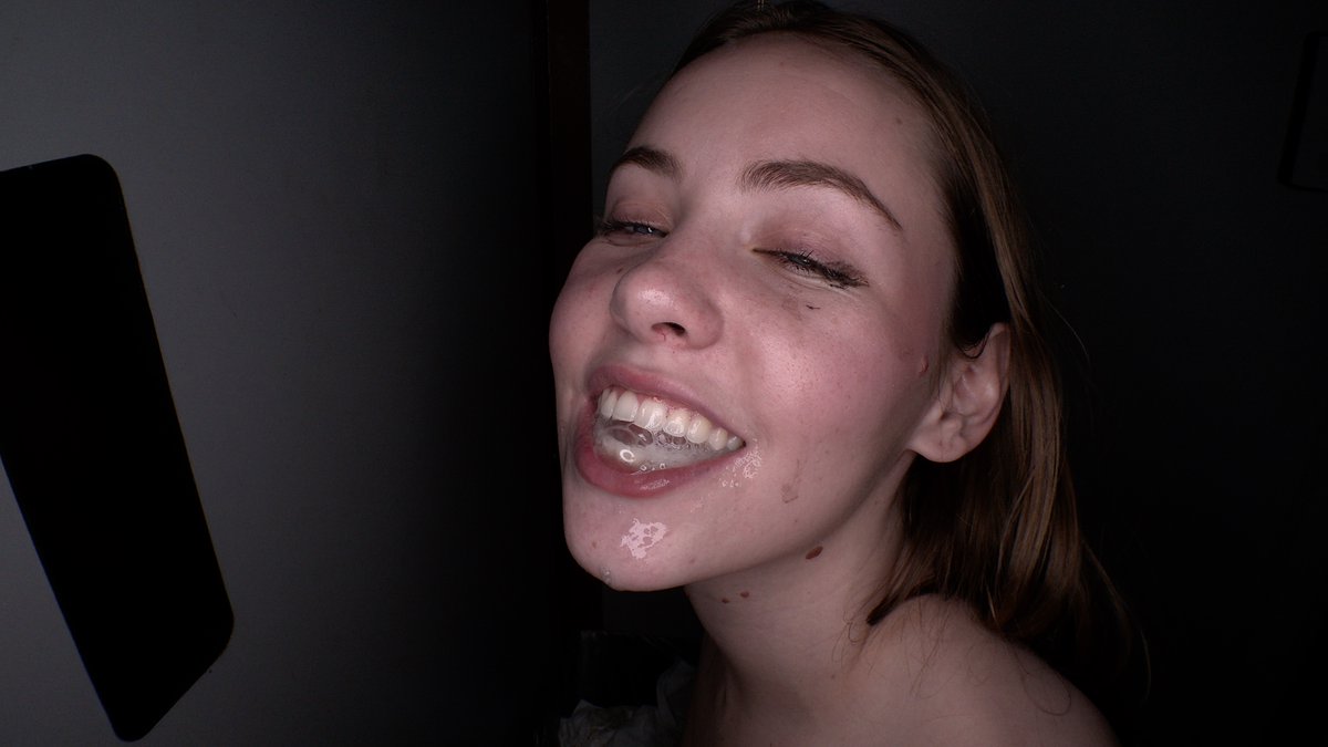 Teen gloryhole slut gobbles cum fucks strangers loves big IR dicks jizz swallow Gloryhole Swallow.