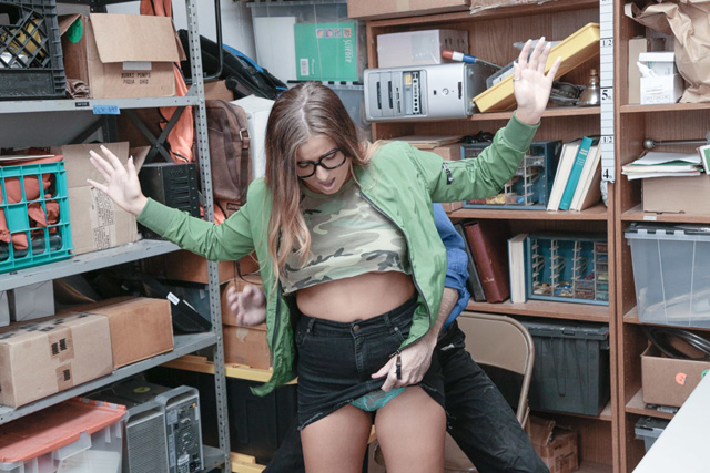 Busty natural amateur teen Dakota Rain caught stealing mall cop blackmails her into sex xxx Shoplyfter busted babes fucked and filmed on hidden cameras.