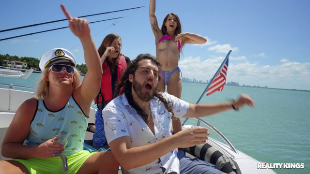 Captain Stabbin finale Angela White & Xander Corvus, Sofie Reyez, Sloan Harper sex on a boat, anal xxx party porn Reality Kings lesbian public ocean scissoring.