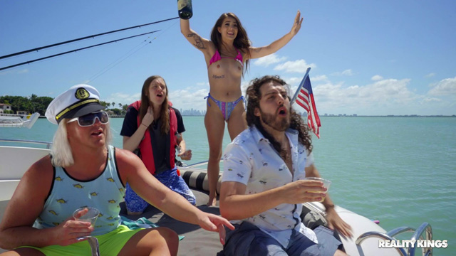 Captain Stabbin finale Angela White & Xander Corvus, Sofie Reyez, Sloan Harper sex on a boat, anal xxx party porn Reality Kings lesbian public ocean scissoring.