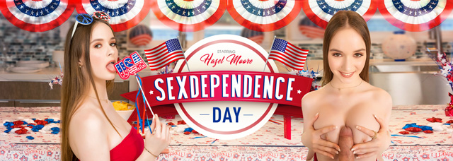 Hazel Moore VR porn SEXdependence Day VR Bangers virtual reality 4th of July sex girl next door babe pov 6K VR xxx.