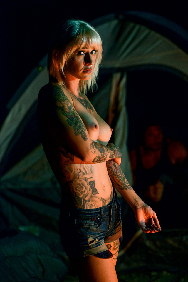 American Whore Story scene 4 Kleio Valentien fucked by the campfire camoing horror porn erotic thriller xxx.