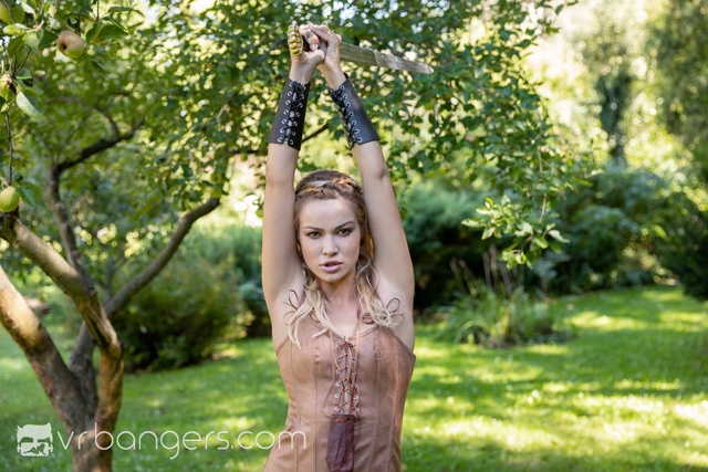 Norsemen A XXX Parody Cherry Kiss blonde Viking babe outdoor sex VR porn parody 8K virtual reality VRBangers.