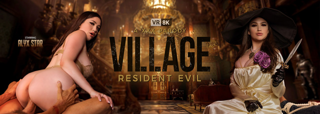 Resident Evil Village 8K VR xxx porn parody big boob Alyx Star Lady Dimitrescu vamp sex VRBangers virtual reality sex.