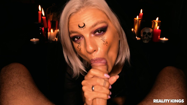 OwlCrystal pagan Samhain anal ritual sex satanic porn skinny slut sex pov close up Reality Kings witch xxx Halloween.