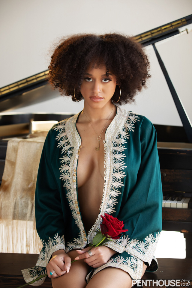 Stormi Maya March 2022 Penthouse Pet stunning Afro babe with big tits is the lead singer of nu metal band Cinnamon Babe nude and exposed in POTM naked pictorial and video.