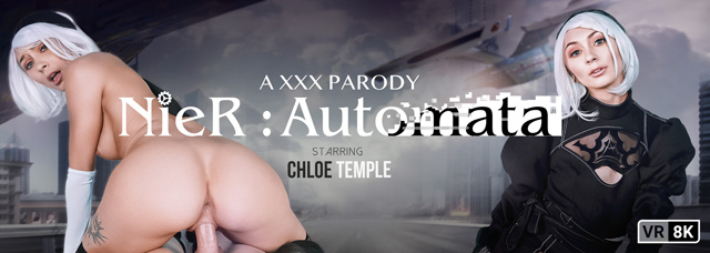 NieR Automata an XXX porn parody starring Chloe Temple in 8K VR virtual reality cosplay parody VR Conk.