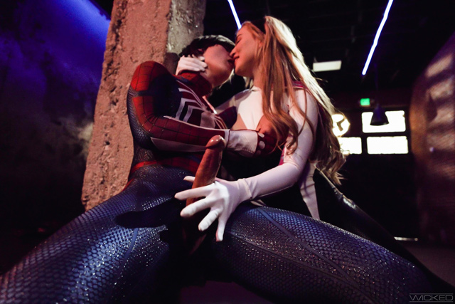 Peter Parker aka. Spiderman fucks Spider-Gwen in hot spidey sex in new slash ship porn parody SpideyPool XXX with Blake Blossom and Tyler Cruise in an Axel Braun Parody from Wicked.
