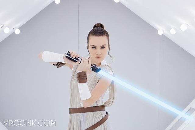 Rey Skywalker XXX new Star Wars porn parody in 8K VR starring Freya Parker virtual reality cosplay spoof VR Conk.