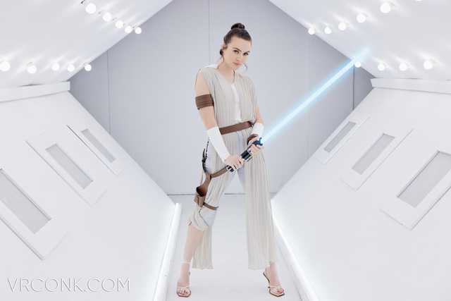 Rey Skywalker XXX new Star Wars porn parody in 8K VR starring Freya Parker virtual reality cosplay spoof VR Conk.