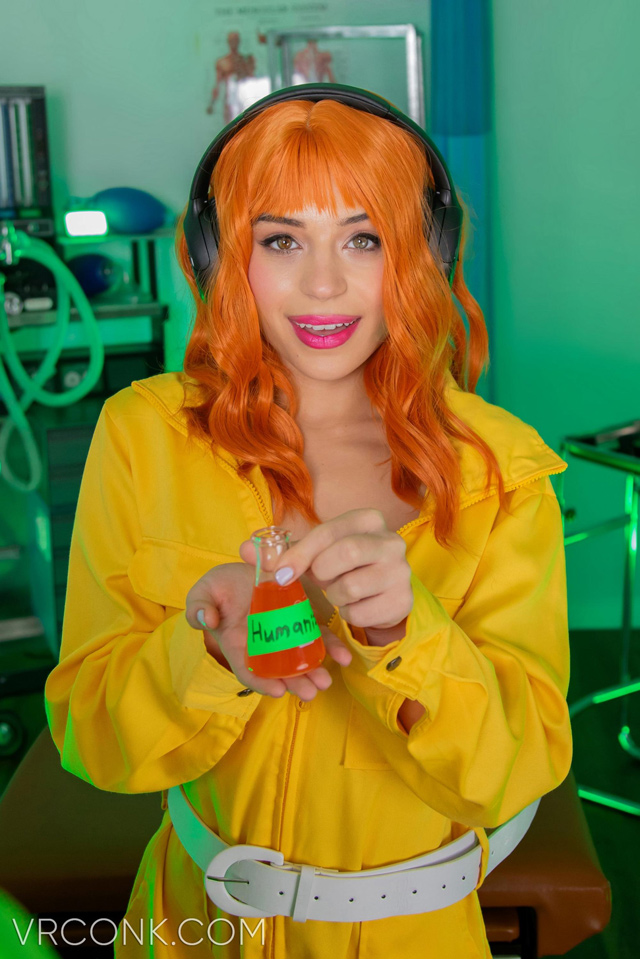 TMNT porn parody April O'Neil XXX VR Conk special virtual reality cosplay sex in a Teenage Mutant Ninja Turtles spoof starring pornstar Aria Valencia.