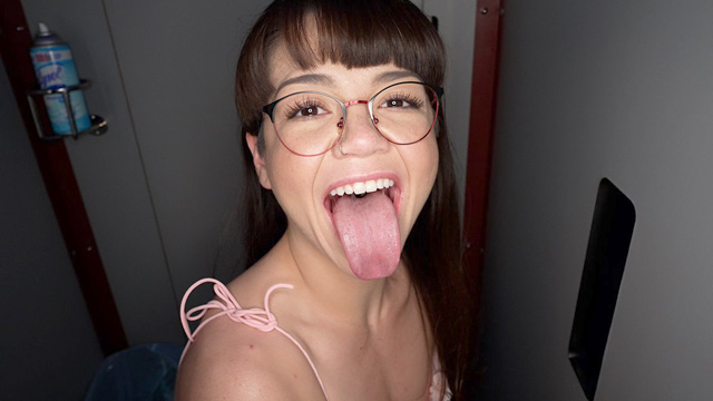 Adorable petite teen in glasses Mochi Mona gloryhole blowjobs, cum swallowing & creampies! Happy teen sucks and fucks strangers and plays in the cumshots as she rubs cum all over her chest in Gloryhole Swallow as seen on Porn Corporation.