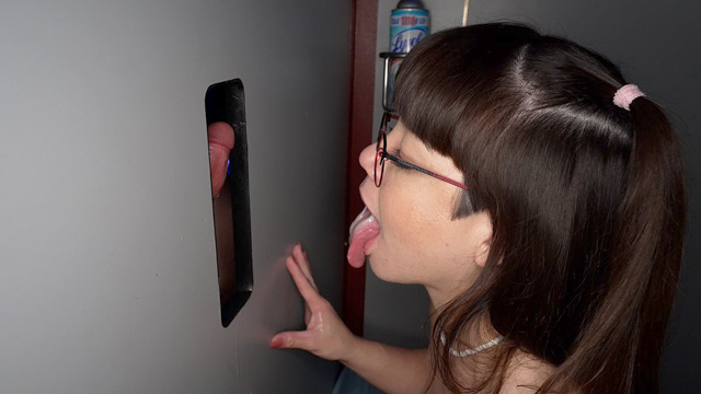 Adorable petite teen in glasses Mochi Mona gloryhole blowjobs, cum swallowing & creampies! Happy teen sucks and fucks strangers and plays in the cumshots as she rubs cum all over her chest in Gloryhole Swallow as seen on Porn Corporation.