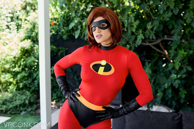 The Incredibles xxx porn parody Helen Parr cosplay Elastigirl VR sex virtual reality anal porn with Penny Barber in VR Conk as seen on Porn Corporation.