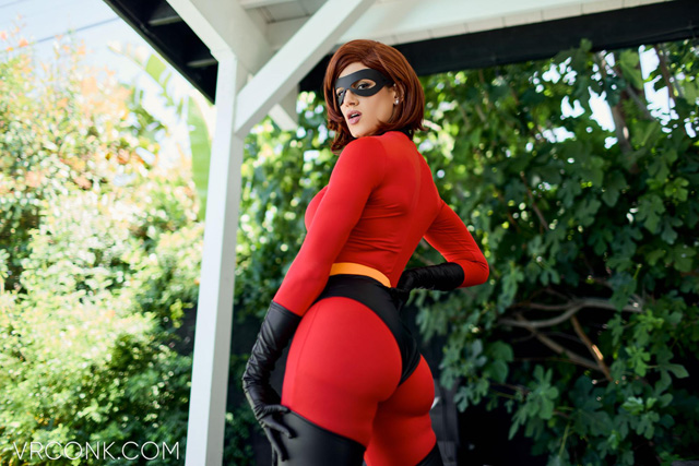 The Incredibles xxx porn parody Helen Parr cosplay Elastigirl VR sex virtual reality anal porn with Penny Barber in VR Conk as seen on Porn Corporation.