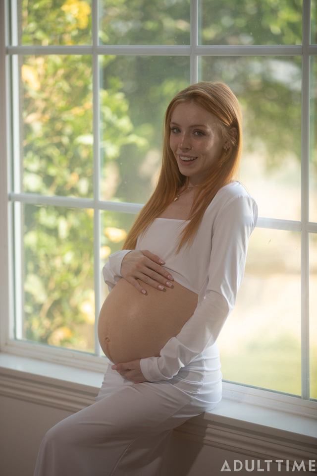 New porn site Preggo World from Adult Time debuts 18 and Pregnant starring Madi Collins redhead school girl teen impregnated by Teacher Seth Gamble in fetish fantasy sex as seen on Porn Corporation.
