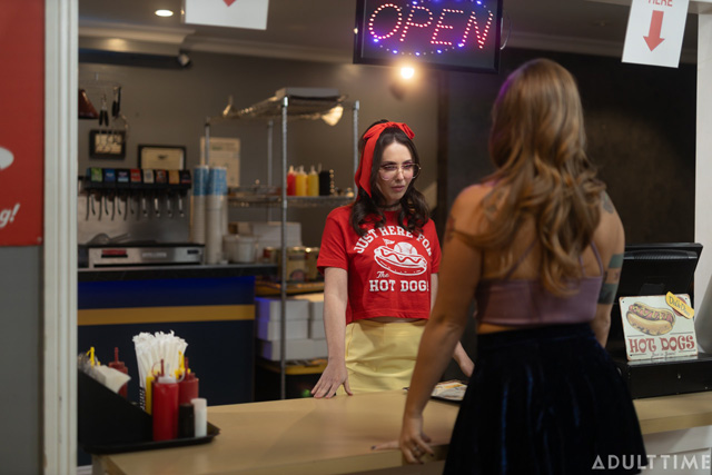 Futa World Dick's Take Out restaurant futanari porn with Electra Rayne, Siri Dahl and Casey Calvert from Adult Time on Porn Corporation.