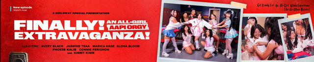 Finally! An All-Girl AAPI Orgy Extravaganza with 8 HOT Asian girls in a classroom orgy starring Kimmy Kimm, Connie Perignon, Marica Hase, Alona Bloom, Avery Black, Lulu Chu, Phoebe Kalib and Jasmine Teaa from Adult Time as seen on Porn Corporation.